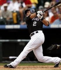 Rockies batter swinging thru